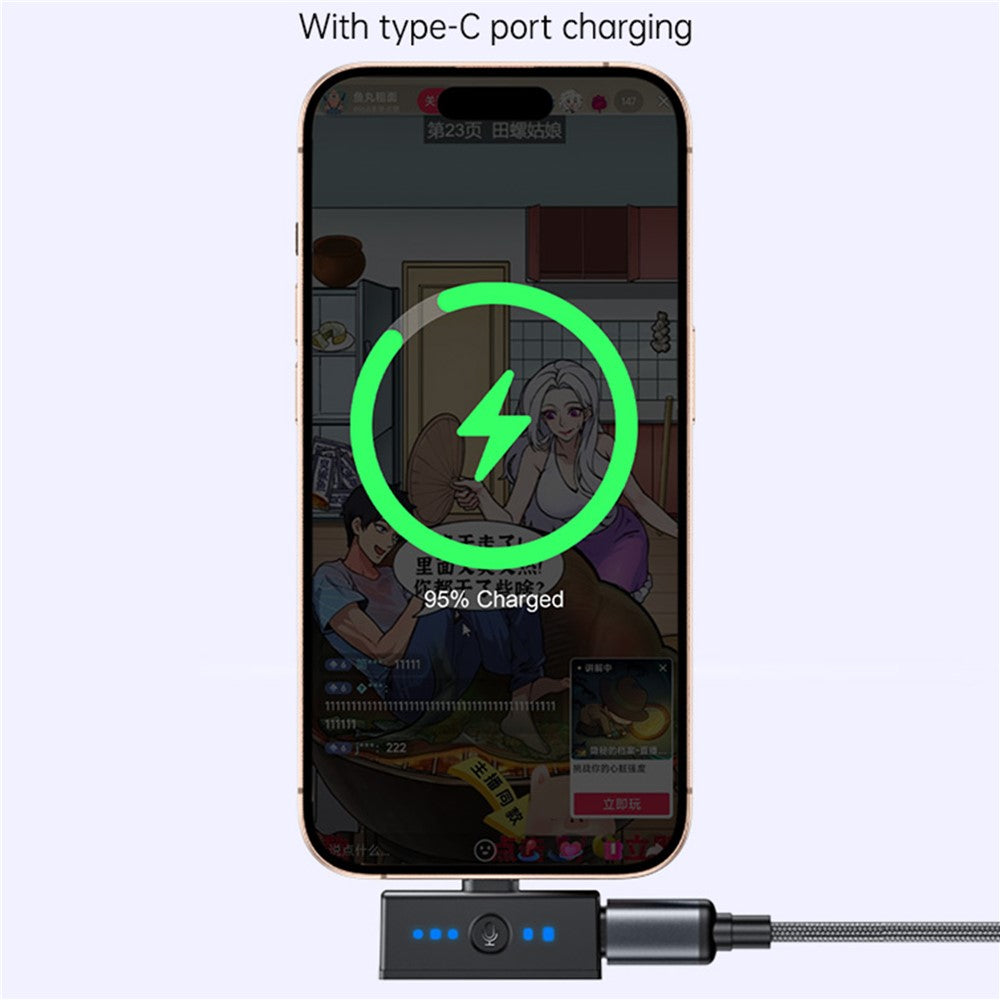 Yesido KR19 Lavalier, USB-C / Lightning, Set of 2 pieces, Black