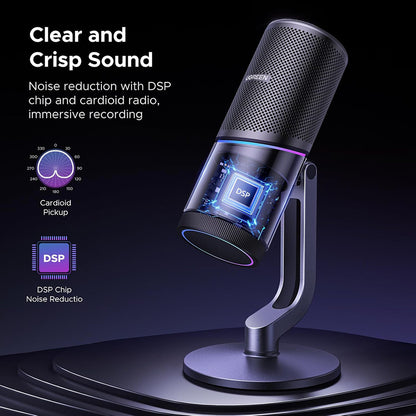 UGREEN CM769 Cardioid Microphone (35629), RGB, USB-A, 2m, Black