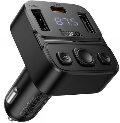 HOCO E87 Bluetooth FM Modulator, 2 x USB-A - 1 x USB-C