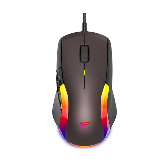HAVIT MS959S Wired USB Gaming Mouse, RGB, 1200DPI - 8000DPI, 1.6m, Black Ochre