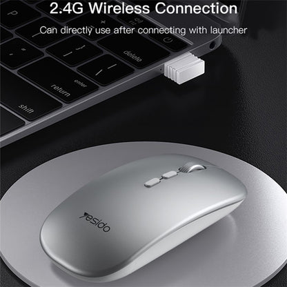 Wireless Mouse Yesido KB15, 800DPI - 1600DPI, Silver