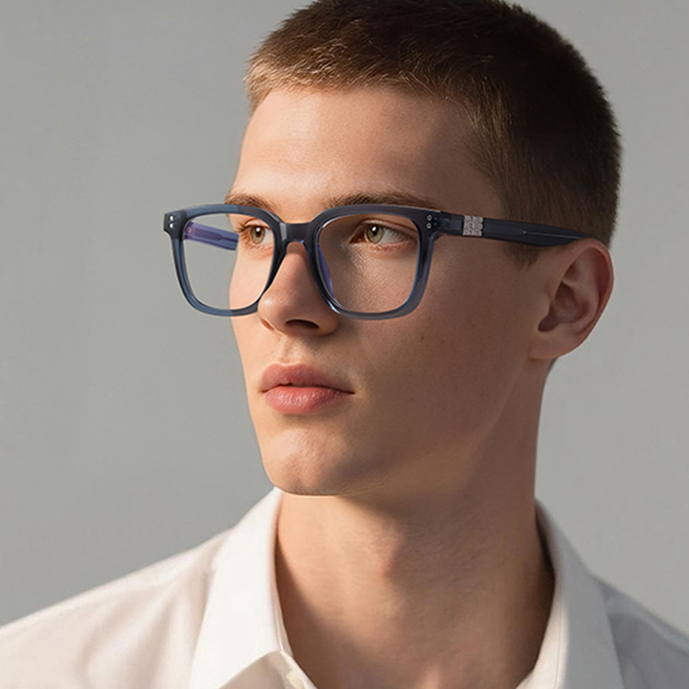 Techsuit 2225 Men's Computer Glasses, Anti-Blue Light, Black