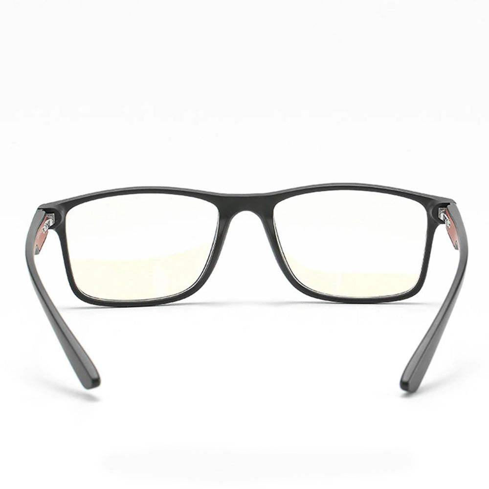 Men's Techsuit F2388 Computer Glasses, Anti-Blue Light, Black Red