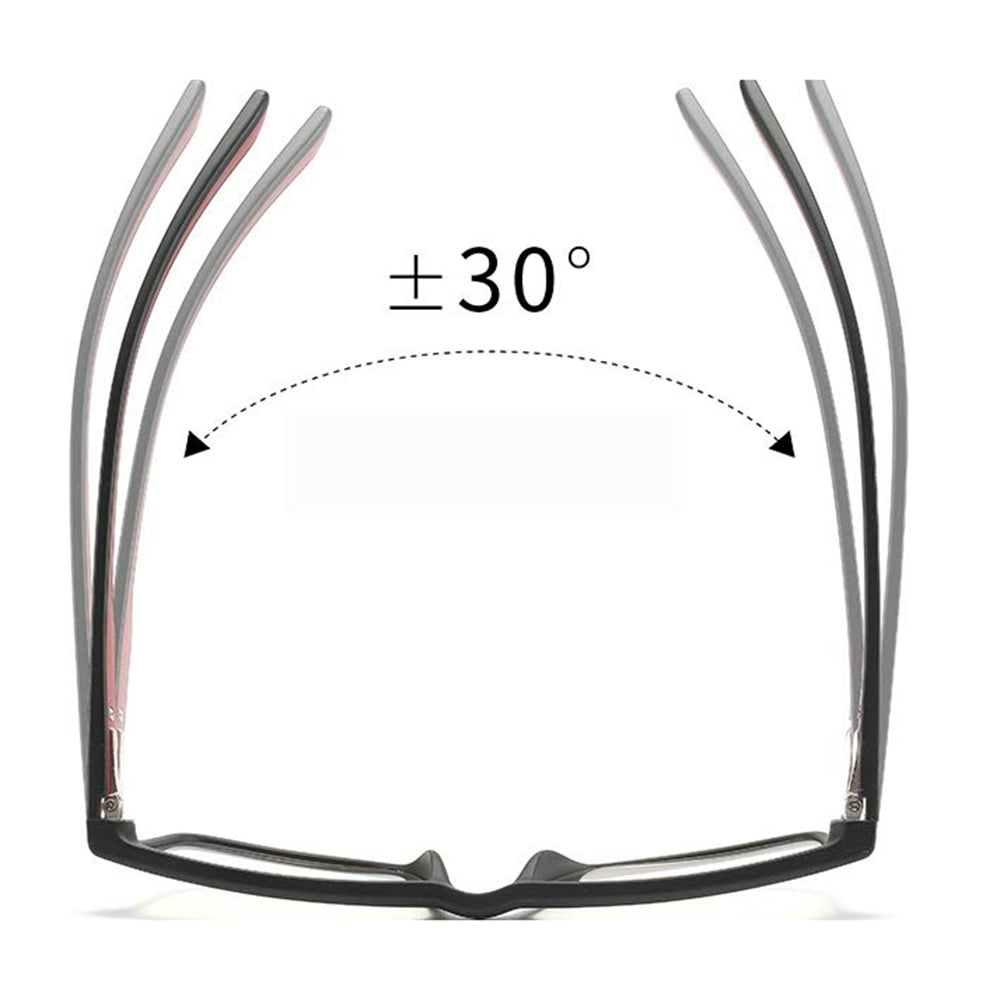 Men's Techsuit F2388 Computer Glasses, Anti-Blue Light, Black Red