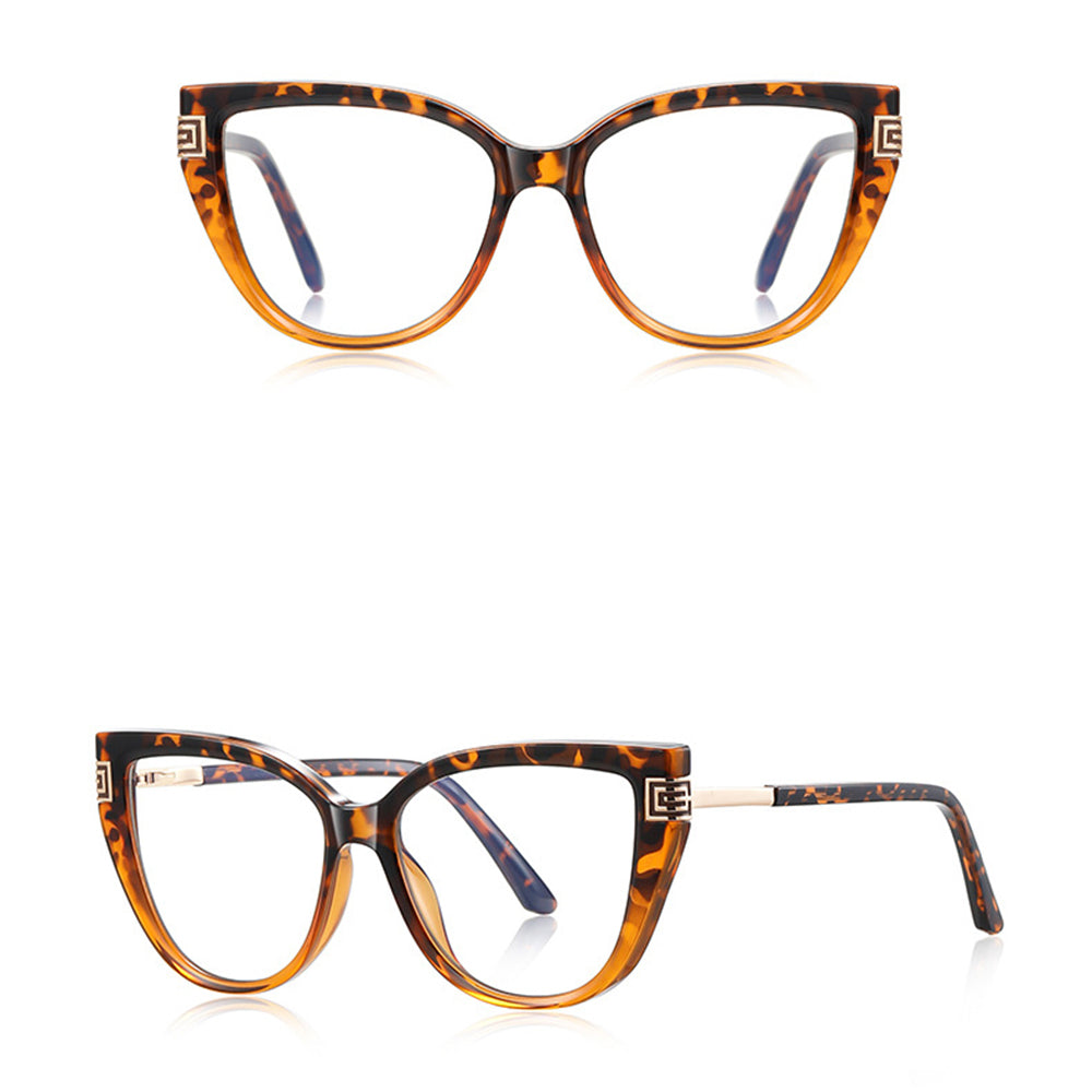 Techsuit 2259 Women's Computer Glasses, Anti-Blue Light, Brown