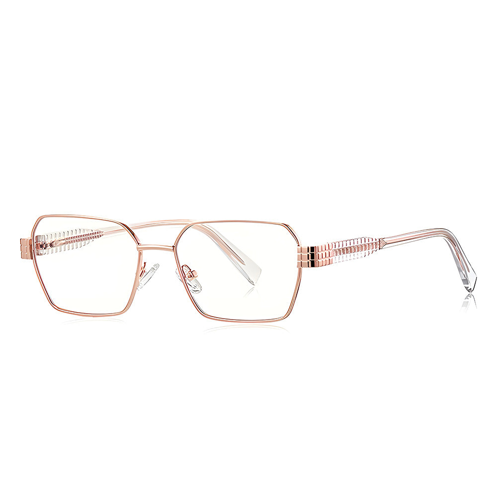Techsuit 3161 Women's Computer Glasses, Anti-Blue Light, Pink Gold