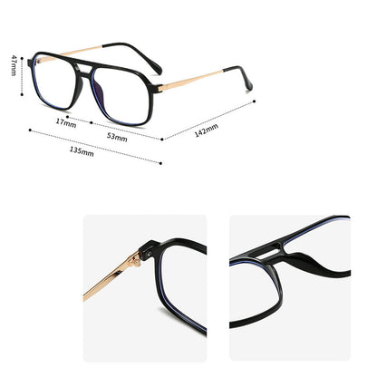 Unisex Techsuit 83092 Computer Glasses, Anti-Blue Light, Transparent Silver
