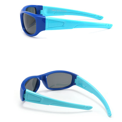 Techsuit 800-C28 Kids' Sports Sunglasses, Polarized, Light Blue