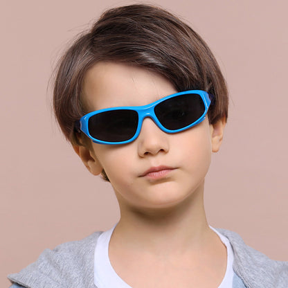 Techsuit 816-C5 Kids' Sport Sunglasses, Polarized, Blue Yellow
