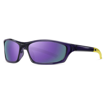 Unisex Cycling Glasses Techsuit 24101, Polarized, Black Purple