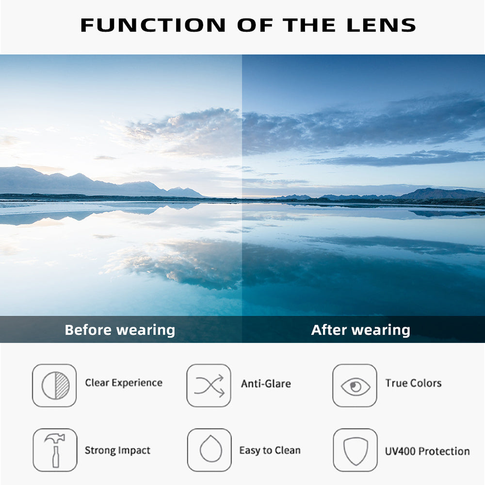 Unisex Cycling Glasses Techsuit 3047, UV Protection, Transparent Black