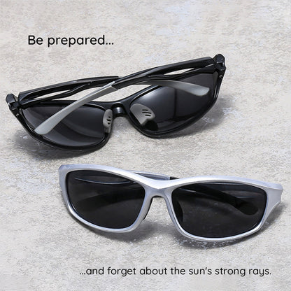 Unisex Cycling Glasses Techsuit 9309, Polarized, Black Yellow