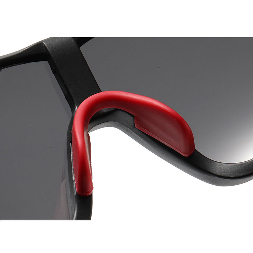 Unisex Techsuit 9330 Cycling Glasses, Black Red