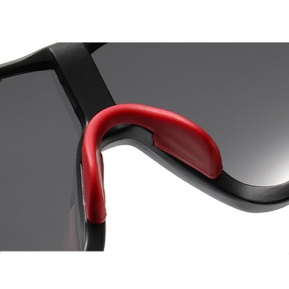 Unisex Techsuit 9330 Cycling Glasses, Black Red Orange