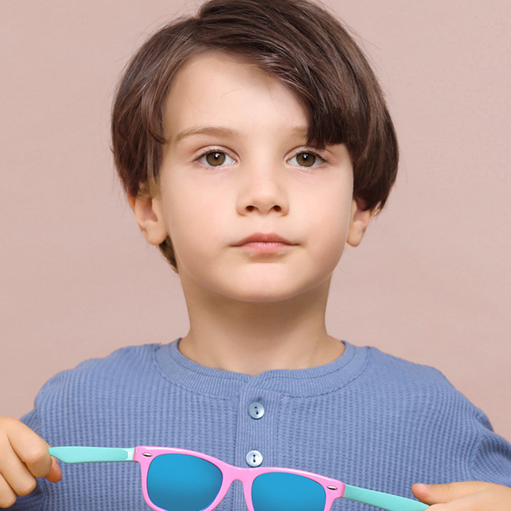 Techsuit D802 Kids Sunglasses, Polarized, UV Protection, Blue