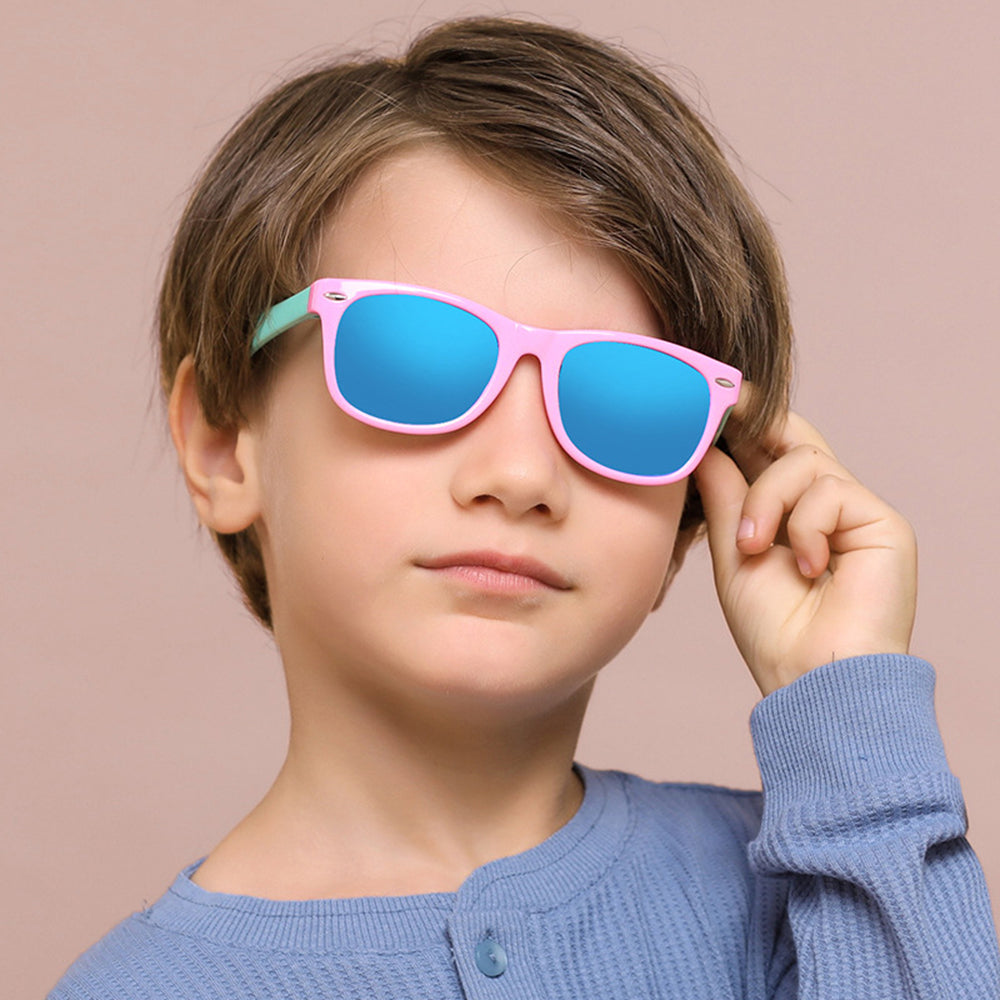Techsuit D802 Kids' Sunglasses, Polarized, UV Protection, Red White