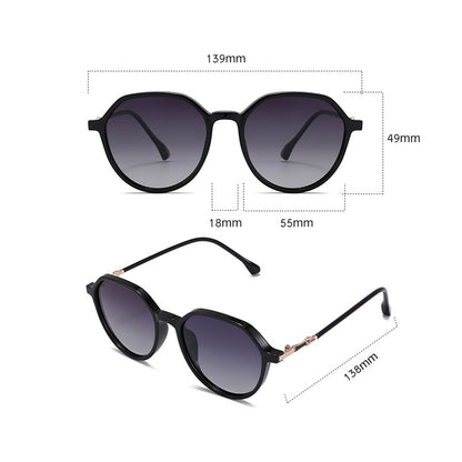 Techsuit 2203 Women's Sunglasses, Polarized, UV Protection, Gray Pink