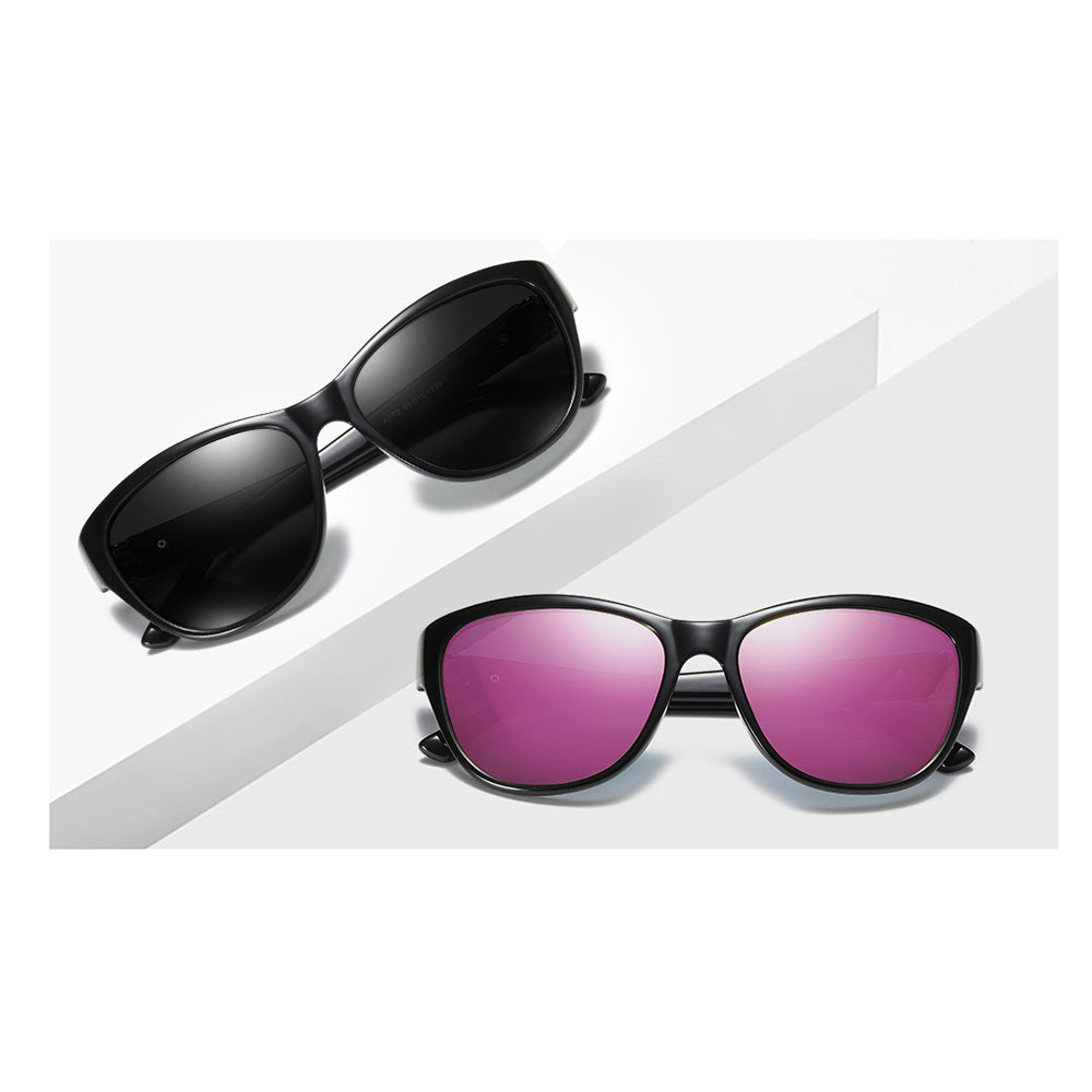 Techsuit A572 Women's Sunglasses, Polarized, UV Protection, Brown White