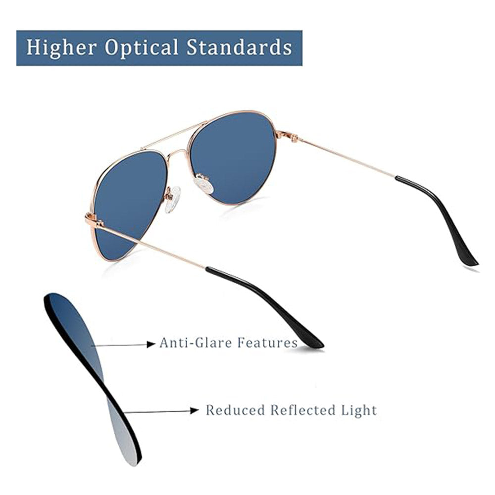 Unisex Techsuit 3025 Sunglasses, UV Protection, Gold Pink Blue