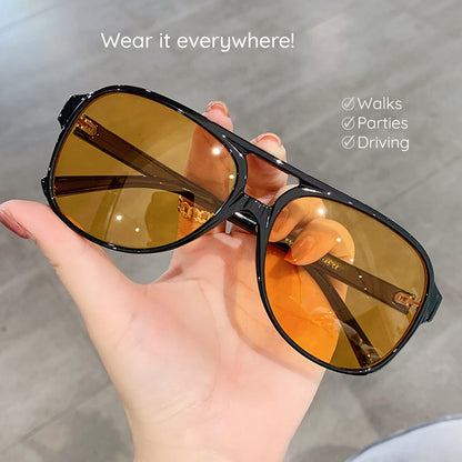 Unisex Techsuit 98061 Sunglasses, UV Protection, Brown Beige Orange