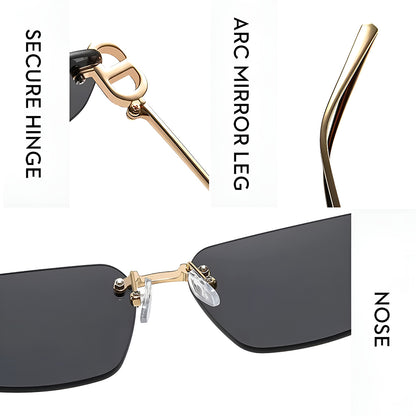 Unisex Techsuit S098 Sunglasses, Gold Black