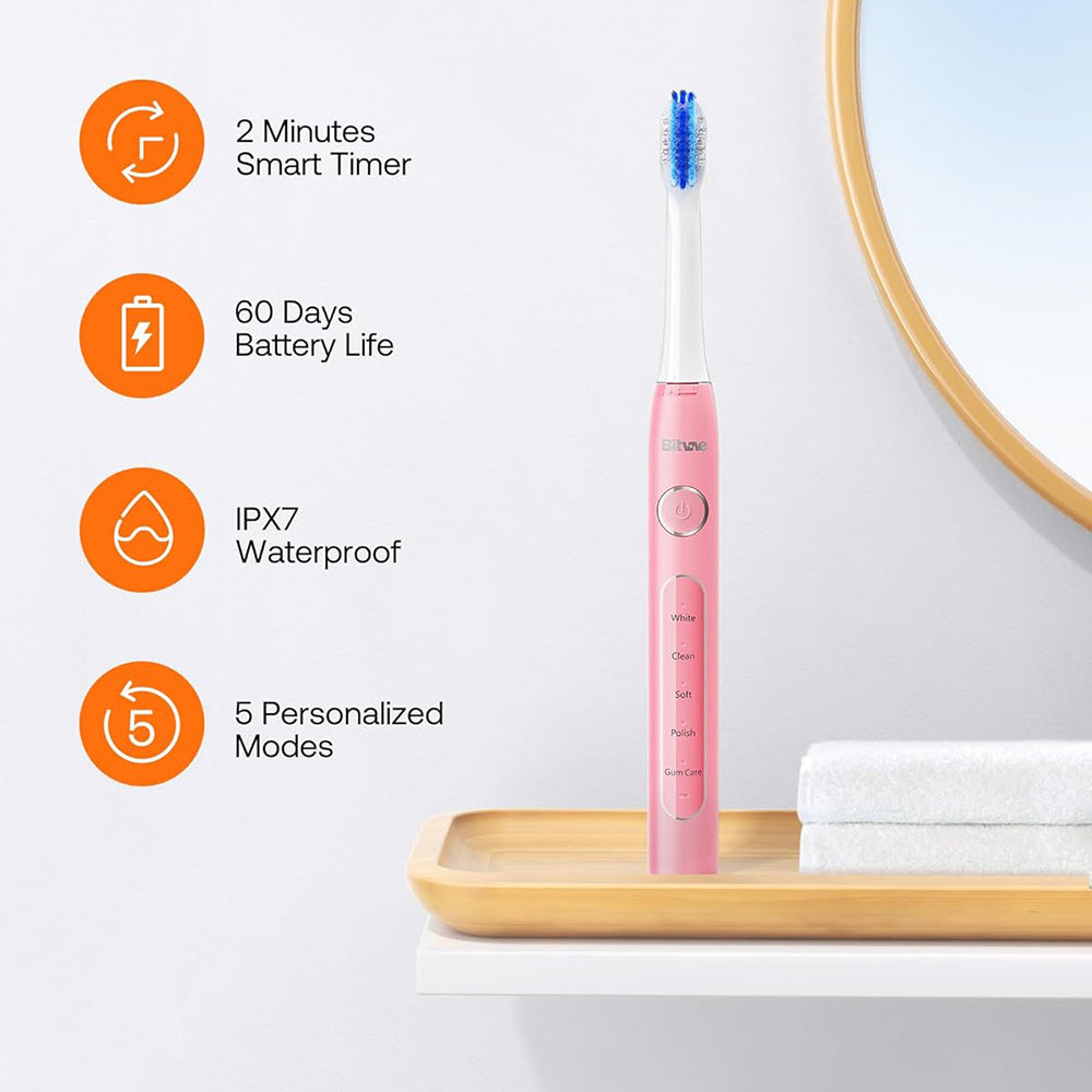 Bitvae D2 Electric Toothbrush, Pink