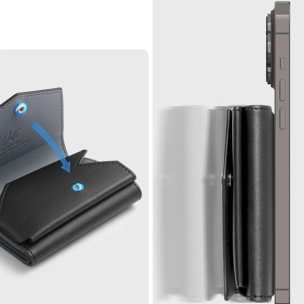 Magsafe Wallet, Spigen, Valentinus Pro, Black