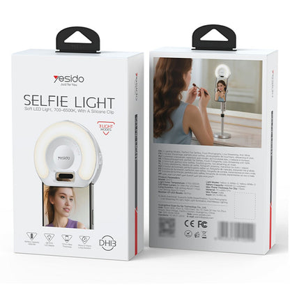 Selfie Light Yesido DH13, Universal, White