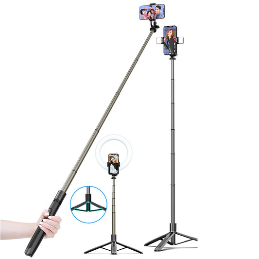 Selfie Stick Bluetooth Techsuit Q06, Universal, Black
