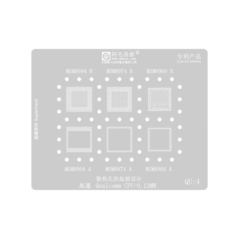 Amaoe BGA Stencil for Qualcomm QU1-8 Series CPU