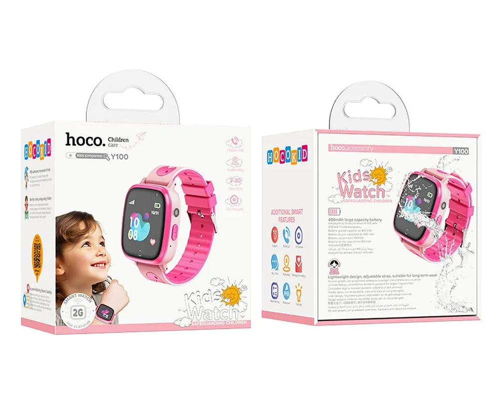 HOCO Y100 Kids Call Smartwatch, Pink