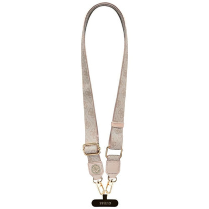 Guess 4G Strass Metal Logo Phone Lanyard, Pink