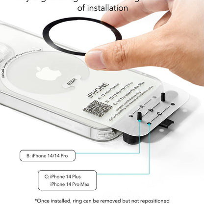 ESR HaloLock Metallic Sticker, Set of 2 Pieces, Black Silver