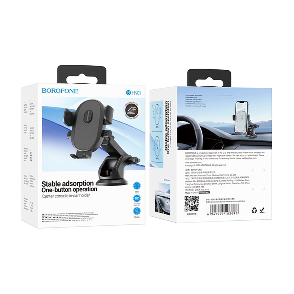 Borofone BH93 Grand Car Holder, 4.5inch - 7inch, Black