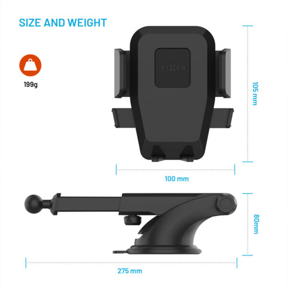 Fixed Iconiq XXL Universal Car Holder, Black