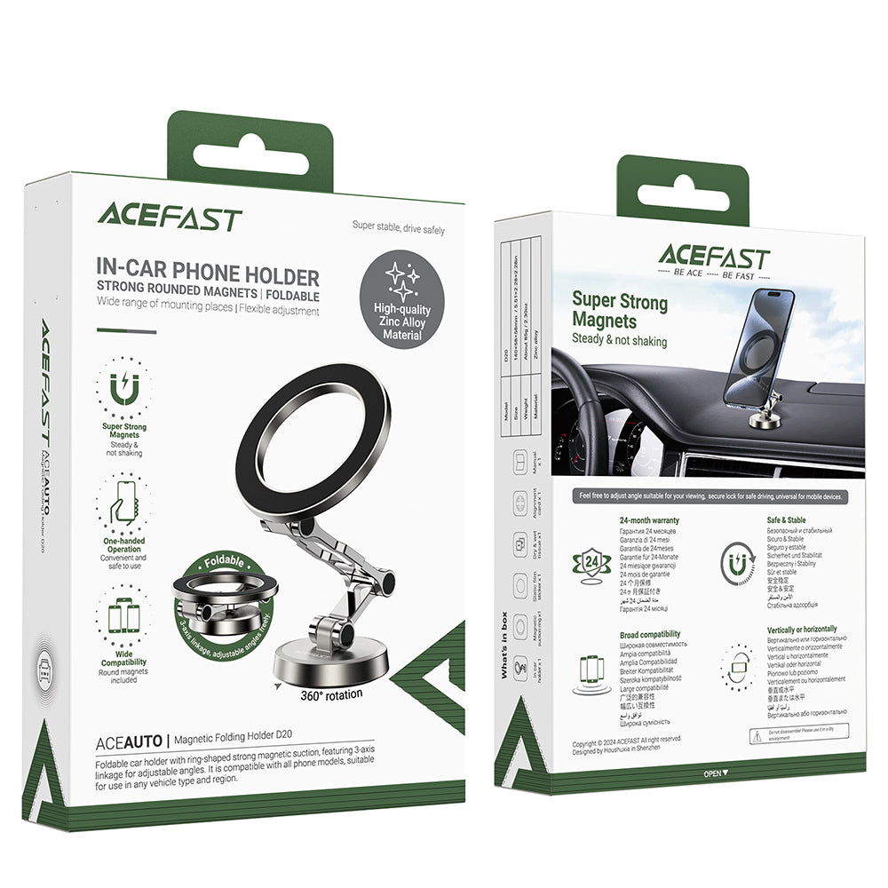 Acefast D20 Universal Magnetic Car Holder, Silver