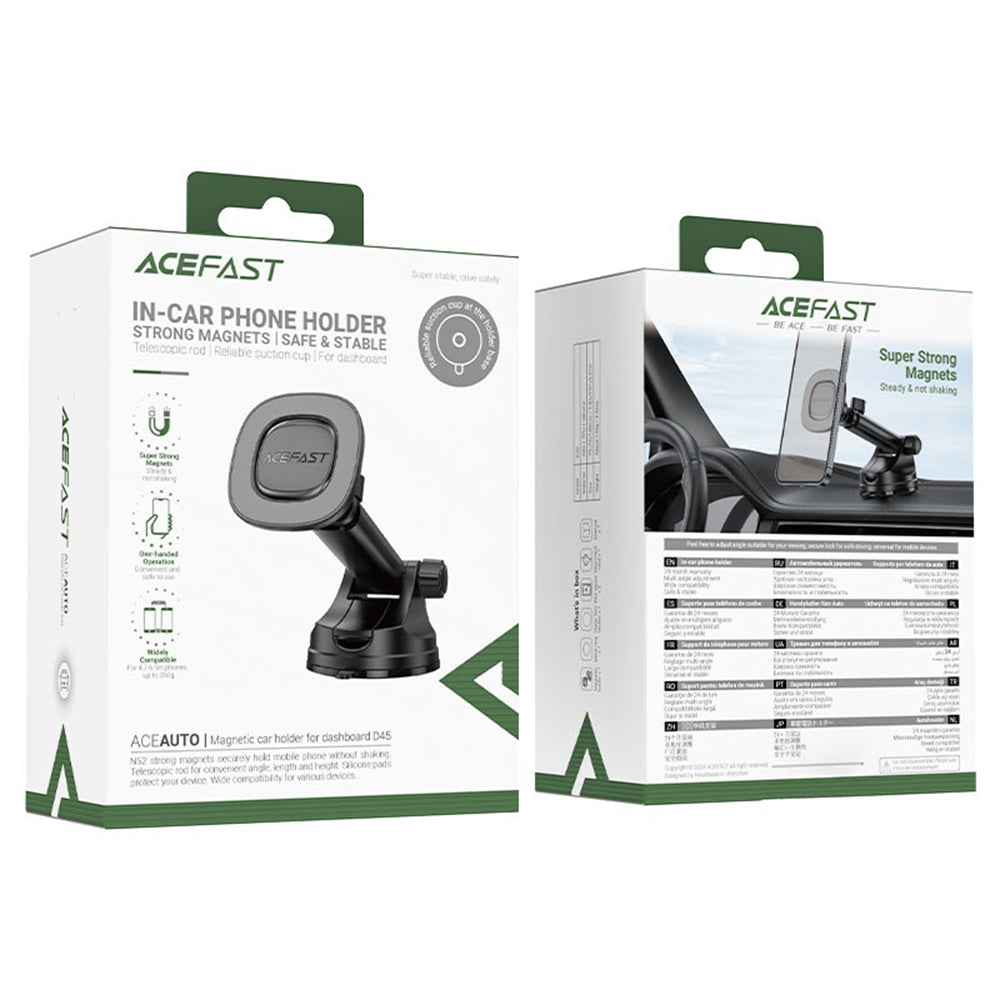 Acefast D45 Magnetic Car Holder, Universal, Black