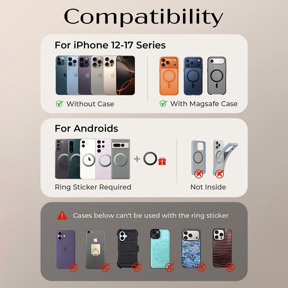 Lisen A690 Magnetic Car Holder, Universal, Grey