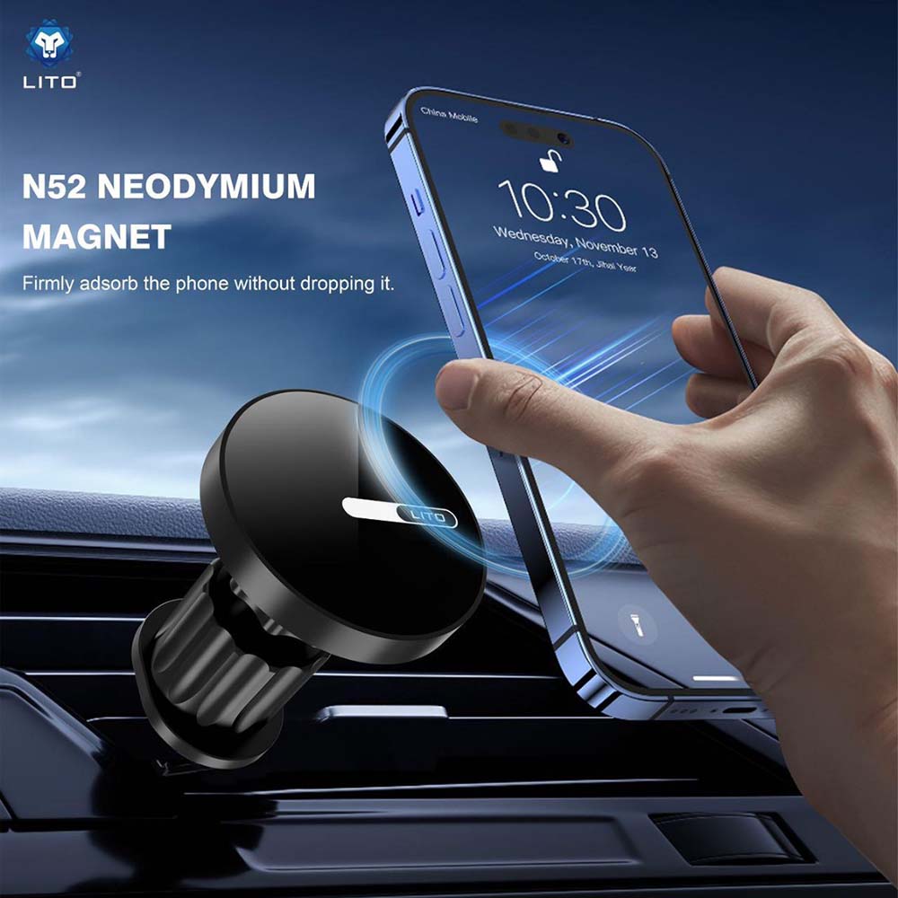 Lito LT-W05 Universal Magnetic Car Holder, Black