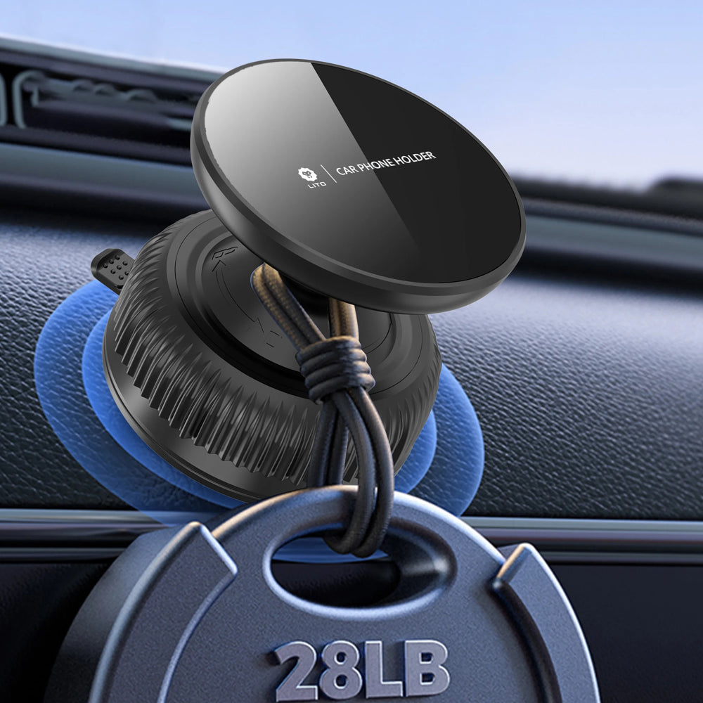 Lito LT-W12 Universal Magnetic Car Holder, Black