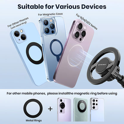 Techsuit S12 Magnetic Car Holder, Universal, Black