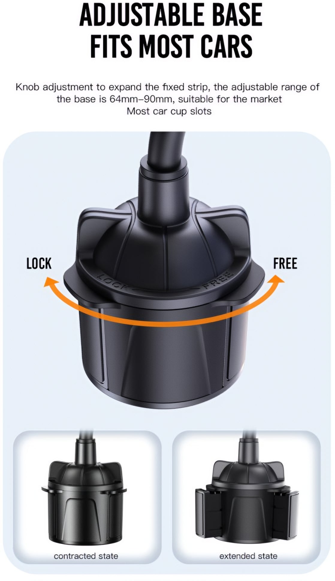 XO Design C105 Car Holder, Universal, Black