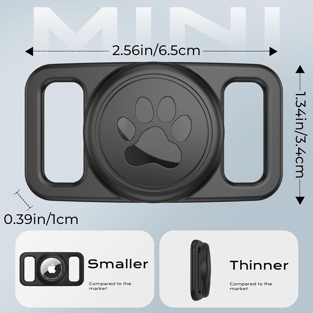 Techsuit BuddyGuard DG1 Support for Apple AirTag on Pet Collar, Black
