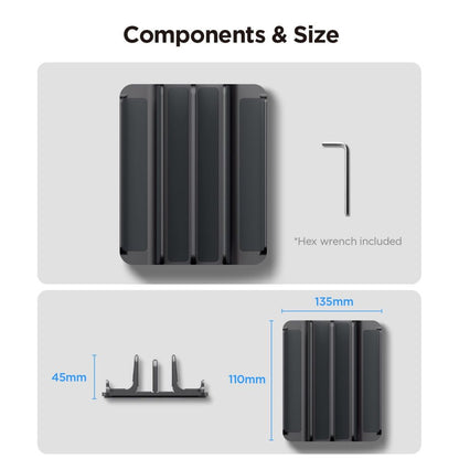 Spigen LD208S4 Two Vertical Stand for Laptop with thickness 14mm - 27mm, Grey AMP10640