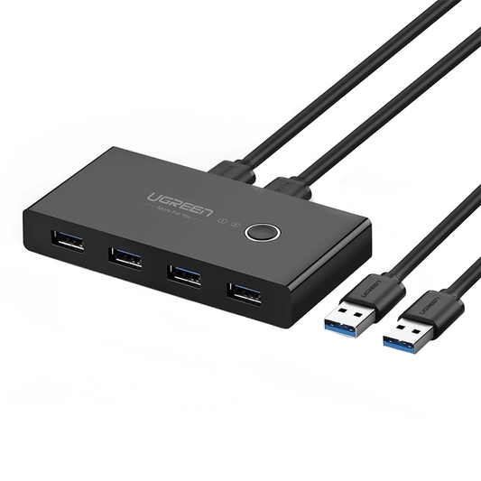 Switch USB UGREEN US216 (30768) Two Sharing Box New Version, 4 x USB-A 3.0, Black