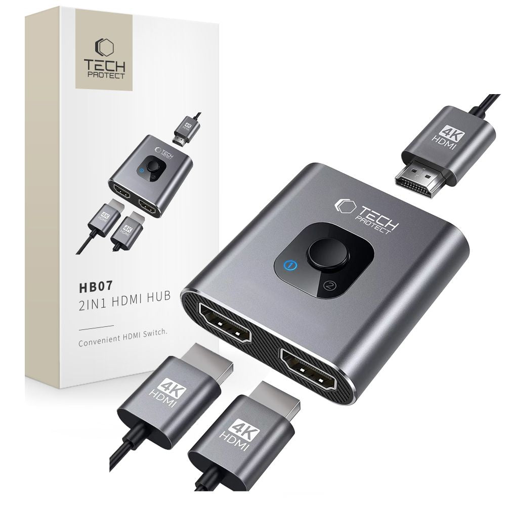 HDMI Video Switch Tech-Protect HB07, Gray