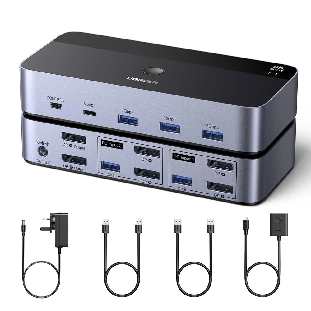 UGREEN AK700 (55851) Gray DisplayPort Video Switch