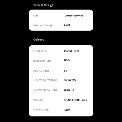 HAVIT KB903L Gaming Keyboard, RGB, 1.8m, White Blue