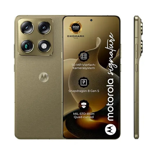 Motorola Signature 5G Mobile Phone, 512GB, 16GB, Pantone Olive PBAB0003SE
