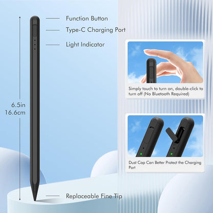 Touch Pen Techsuit AX10-T for Apple iPad, Active Version, White